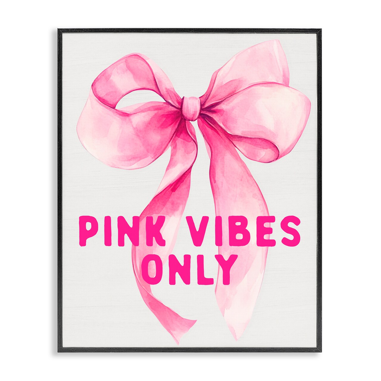 Stupell Industries Girly Pink Vibes Only Framed Giclee, design by Lettered and Lined